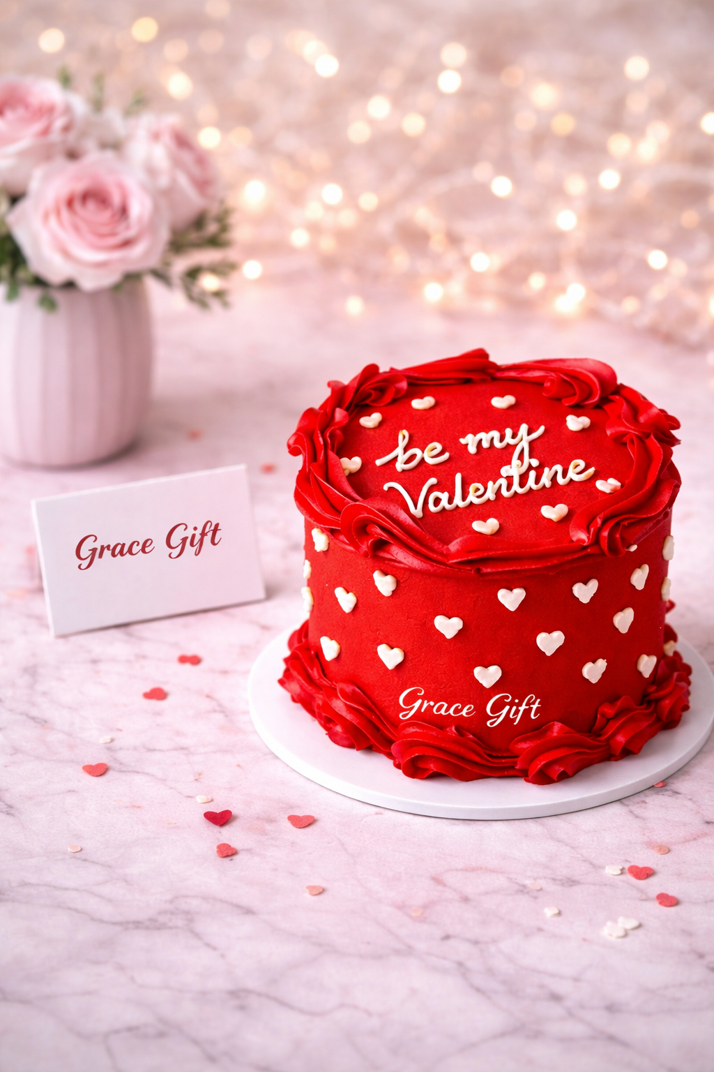 Red Mini Cake - Be My Valentine