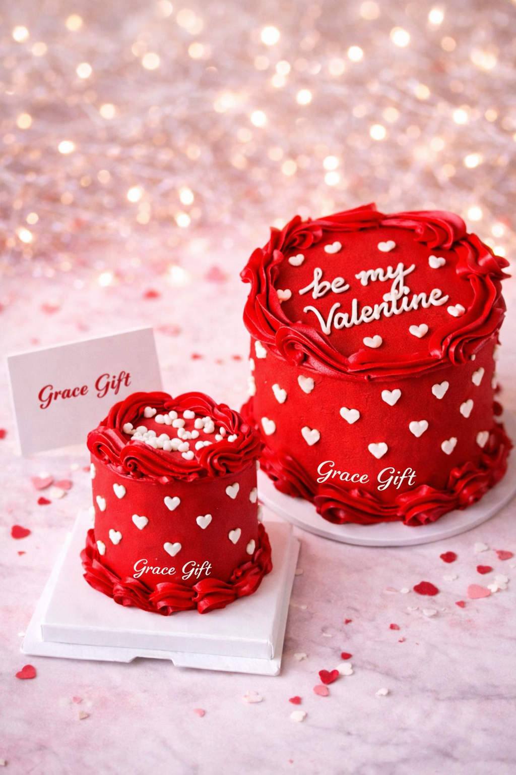 Red Mini Cake - Be My Valentine